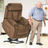 Power Lift Chair Recliners for Elderly, Modern Adult Power Lift Recliner, Velvet Upholstery Electric Lift Chair Recliner with Side Pocket for Living Room (Brown)