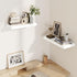 Fun Memories White Floating Shelves 16 Inch Long, 8 Deep Floating Shelf Wall Mounted, 16 x 8 Inch Wooden Bathroom Shelves, Deep Storage Shelves for Living Room, Kitchen, Set of 2