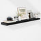 Fun Memories 55 Inch Floating Shelves - 9 Inch Deep Rustic Wooden Wall Shelves - Extra Deeper & Thicker Wall Mounted Storage Shelf for Living Room Kitchen Farmhouse - Rustic Black