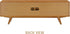 NTC Sapa Mid-Century Modern Solid Wood TV Stand 4-Door Media Console with Carved Geometric Fronts for TVs up to 75", Effortless Assembly, Teak Look
