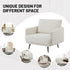 Oversized Accent Chair Set of 2 for Living Room Chairs Reading Arm Chair Comfy Modern Single Sofa Side Chairs with Metal Legs & Soft Cushion for Bedroom, Balcony,Waiting Room (Chenille, Oatmeal)