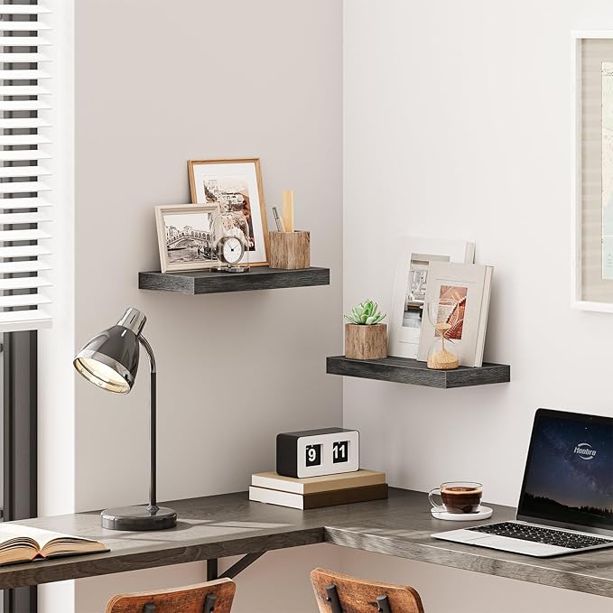 HOOBRO Floating Shelves for Wall, Wall Mounted Shelf Set of 2, 15.7