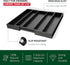 ROYAL CRAFT WOOD Luxury Bamboo Kitchen Drawer Organizer - Silverware Organizer - Utensil Holder and Cutlery Tray with Grooved Drawer Dividers for Flatware and Kitchen Utensils (5 Slot, Black)