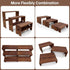 Display Wood Risers Wooden Stand 3 Tier Wood Racks Decorative Rectangular, 2 Set 6 Piece Cupcake Stands Cologne Perfume Organizer Dessert Showcase(Brown)