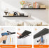 HOOBRO Floating Shelves for Wall, Wall Mounted Shelf Set of 2, 47.2" Hanging Shelf with Invisible Brackets, for Wall in Bathroom, Bedroom, Toilet, Kitchen, Living Room, Office, Black BK120BJP201