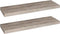 HOOBRO Floating Shelves for Wall, Wall Mounted Shelf Set of 2, 31.5" Hanging Shelf with Invisible Brackets, for Wall in Bathroom, Bedroom, Toilet, Kitchen, Living Room, Office, Greige BG80BJP201