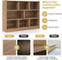 Tangkula 8-Cube Bookcase, Wood 3 Tier Open Storage Bookshelf, Modern Multipurpose Display Cabinet for Living Room, Study, Reading Nook, 48 x 12.5 x 36.5 Inch, Natural