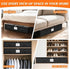 SpaceWhisper 90L Under Bed Storage Containers, 2-Pack Storage Bins with Clear Top, Foldable Closet Organizers and Storage with Label Holder for Clothing, Blankets, Comforter & Pillows(Black)