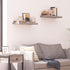 HOOBRO Floating Shelves, Wall Shelf Set of 2, 23.6 Inch Hanging Shelf with Invisible Brackets, for Wall Decor in Bathroom, Bedroom, Toilet, Kitchen, Living Room, Office, Greige BG60BJ01G1