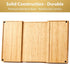 Umilife Extra Large Expandable Kitchen Siverware Utensils Drawer Organizer, 19" Deep for Big Drawer, Adjustable Bamboo Wood Drawer Divider with Curved Grooves, Cutlery Tray Flatware Holder