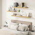 12 Inch Deep Floating Shelves 55 inch Long, 55 x 12 Wide Wall Shelves with Invisible Brackets, Heavy Duty Shelf for Bedroom Bathroom Living Room Kitchen Office Home Decor, Modern Shelf Set of 2, Oak