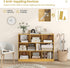 Tangkula 8-Cube Bookcase, Wood 3 Tier Open Storage Bookshelf, Modern Multipurpose Display Cabinet for Living Room, Study, Reading Nook, 48 x 12.5 x 36.5 Inch, Burlywood