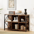 6 Cube Storage Organizer Bookshelf, Industrial Horizontal Bookcase, Accent Cubby Shelf, Media Console Table for Living Room, Home Office, 47.2 Inches, Rustic Brown