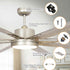 72" Bankston Integrated Led Indoor Nickel Standard Ceiling Fan with Remote Control And Light Kit Included