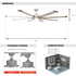 72" Bankston Integrated Led Indoor Nickel Standard Ceiling Fan with Remote Control And Light Kit Included