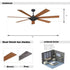 72 Modern Rustic Ceiling Fan 7-Blades