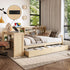 Corner Daybed With Storage Drawers, Desk, Charging Port & Bookcase