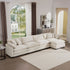 Modern Oversized Modular Cushion Sofa With Ottoman, Low Back, Deep Seating Sofa Set