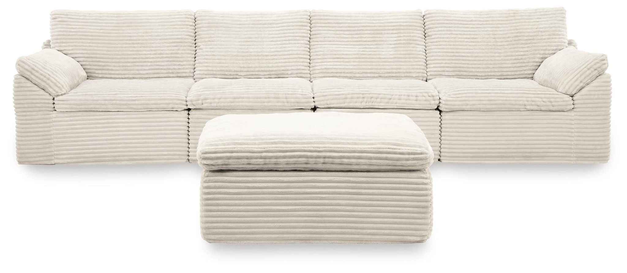Fannin - 4-Piece Sectional With Ottoman - Ivory