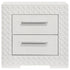 Ives 2-drawer Nightstand Bedside Table White High Gloss