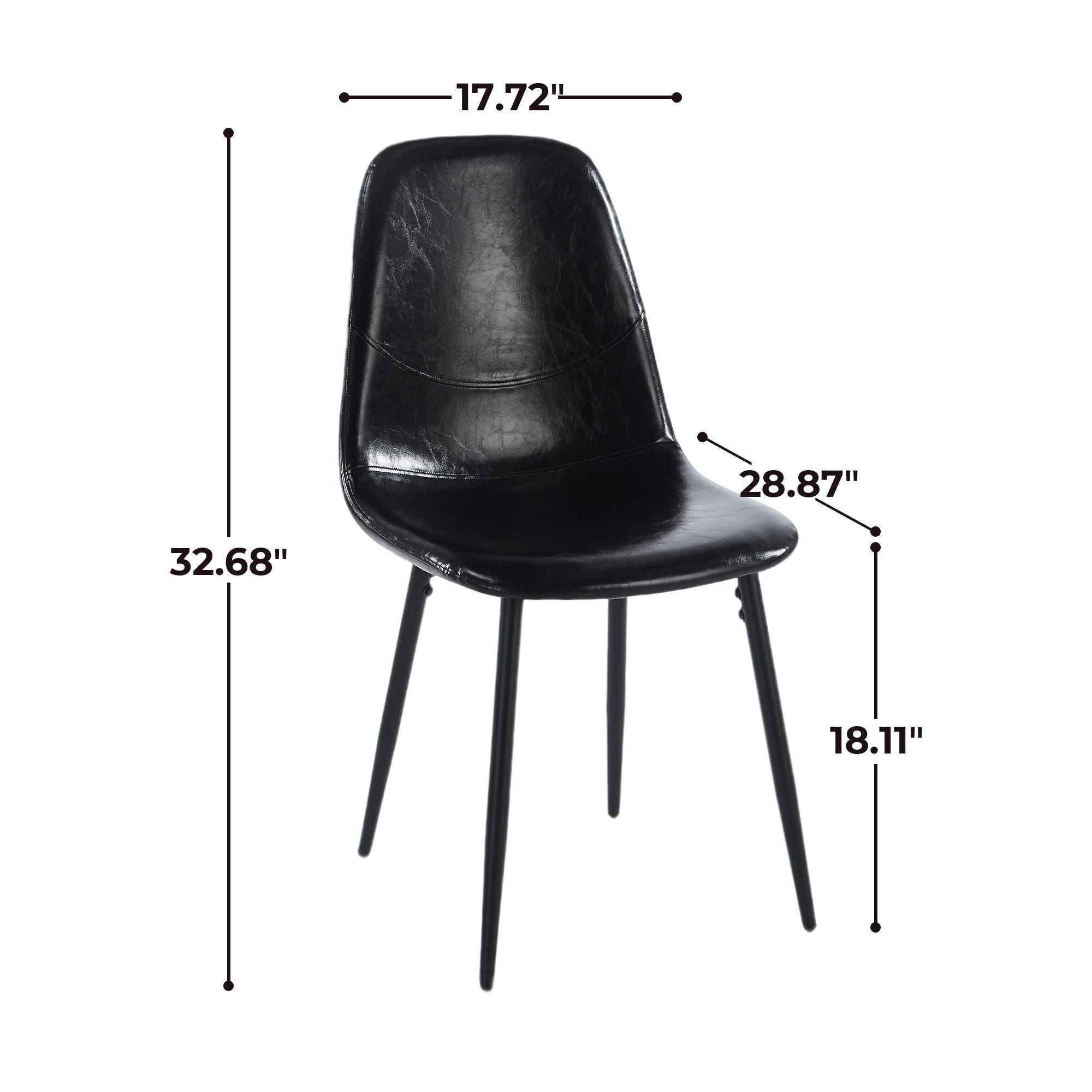 Dining Chairs (Set of 4) - Black
