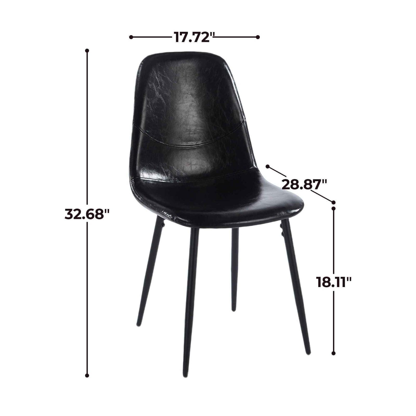 Dining Chairs (Set of 4) - Black