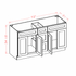 72 Inch Rustic Shaker Double Sink Bathroom Vanity with Drawers