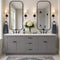 72 Inch Grey Shaker Double Sink Bathroom Vanity with Drawers