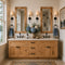 72 Inch Hickory Shaker Double Sink Bathroom Vanity with Drawers