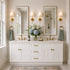72 Inch White Shaker Double Sink Bathroom Vanity with Drawers