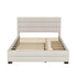 Queen Platform Bed With Twin Trundle And 2 Storage Drawers - Beige