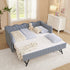 Gingham Daybed With USB Charging Port, Wave-Shaped Design