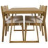 U_Style Multi-Person Outdoor Acacia Wood Dining Table and Chair Set