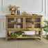 Rectangle Accent Sideboard Cabinet With Storage Shelf, Cabinet For Kitchen - Natural Wood