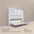 Mordern Design Twin Size Horizontal Murphy Bed With Shelf Storage For Bedroom Or Guestroom Wall Bed Space Saving Hidden Bed With New Style Gas Struts - White