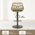 Modern Swivel Bar Stools Adjustable Counter Chairs With Footrest (Set of 2)