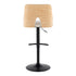 Stella - Contemporary Adjustable Barstool Stool With Swivel And Rounded T Footrest (Set of 2)