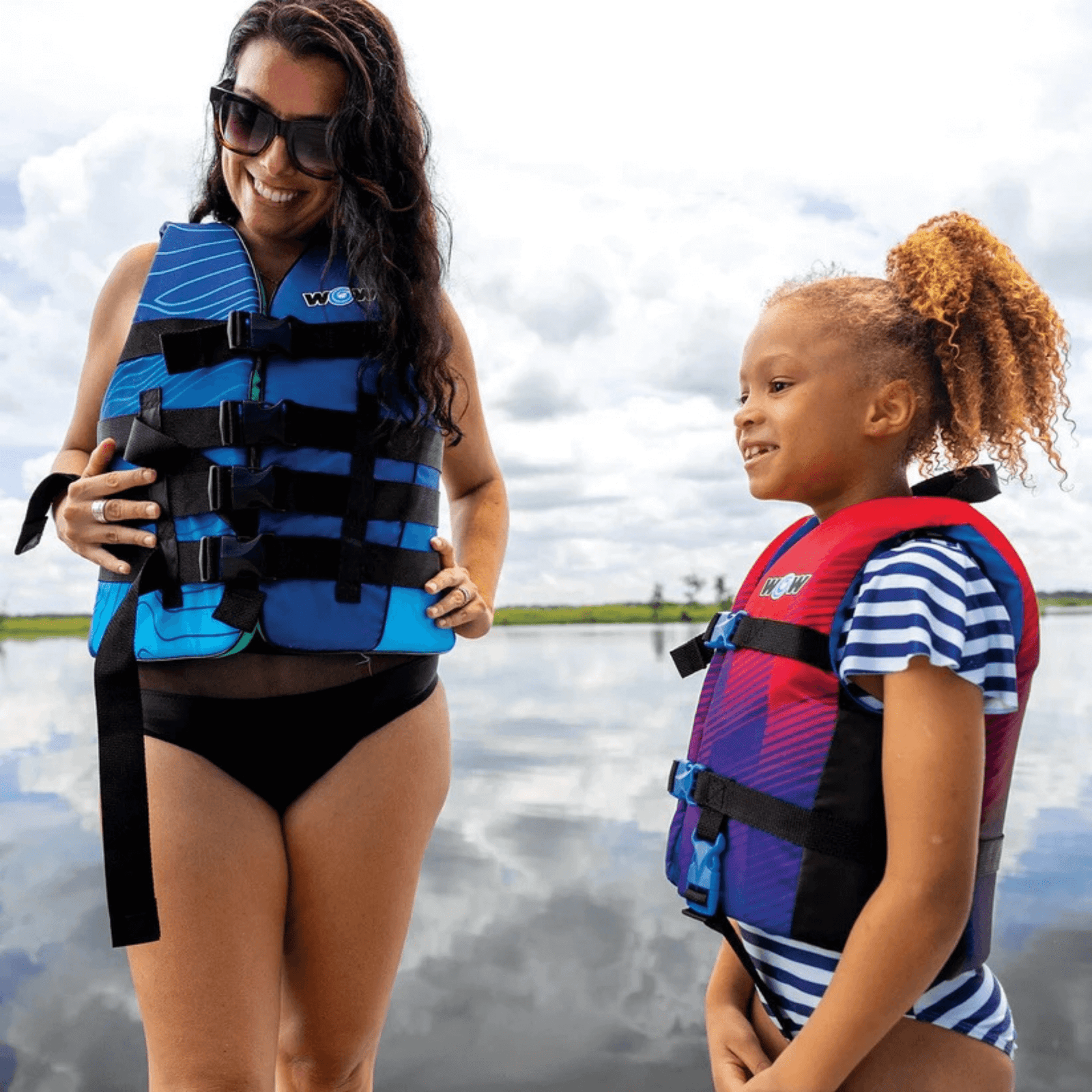 WOW Watersports Vis-Wave Adult Life Vest Blue