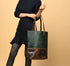 Green Women's Leather Tote
