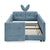 Cute Rabbit Ear Upholstered Platform Bed Frame With Safety Rail