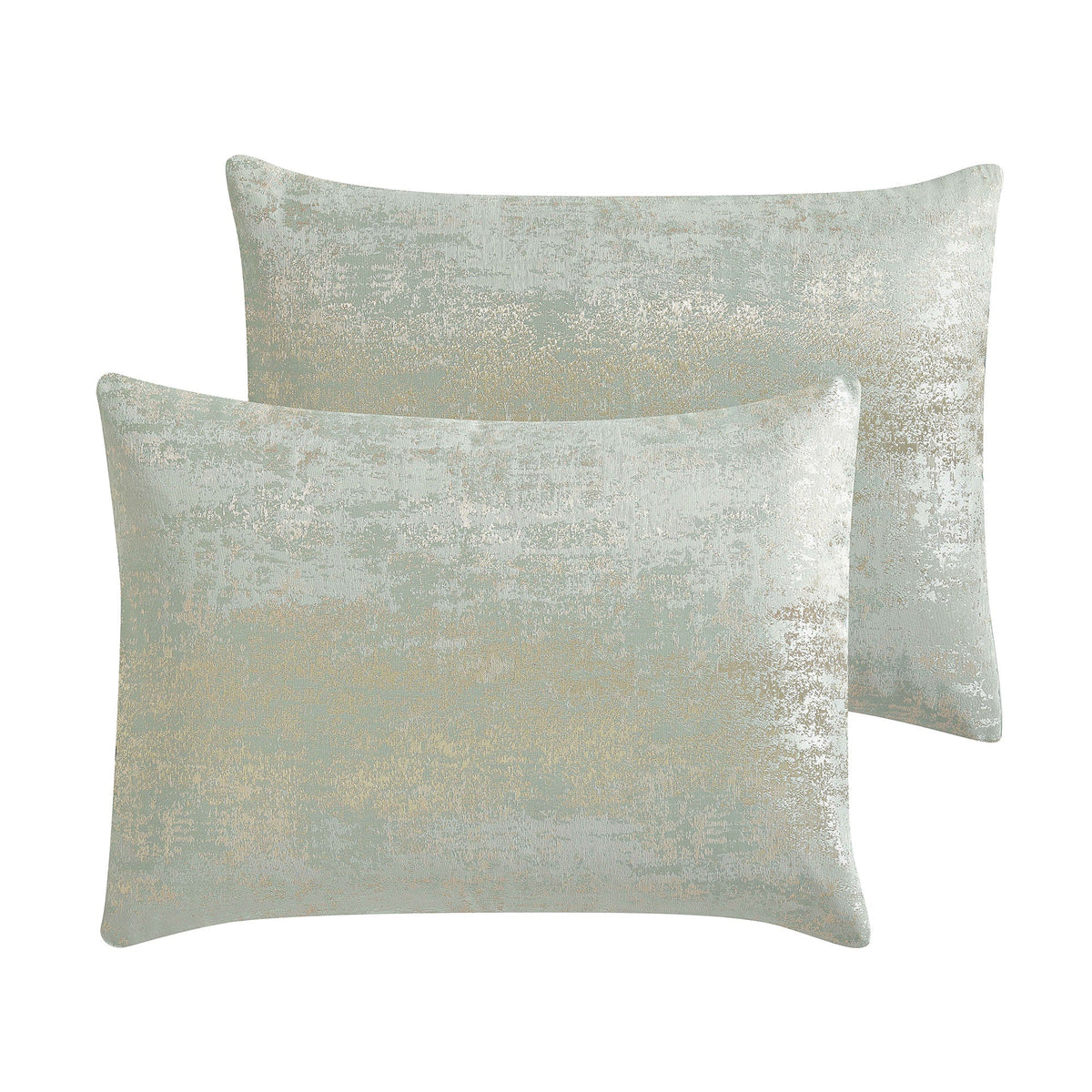 Vesta Gold Satin Circle-Quilted 7-Piece Comforter Set - Gold