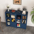Modern Cabinet With Glass Doors And Drawer
