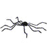 Illuminated Arachnid Halloween Accent with Purple LED Lights - Black