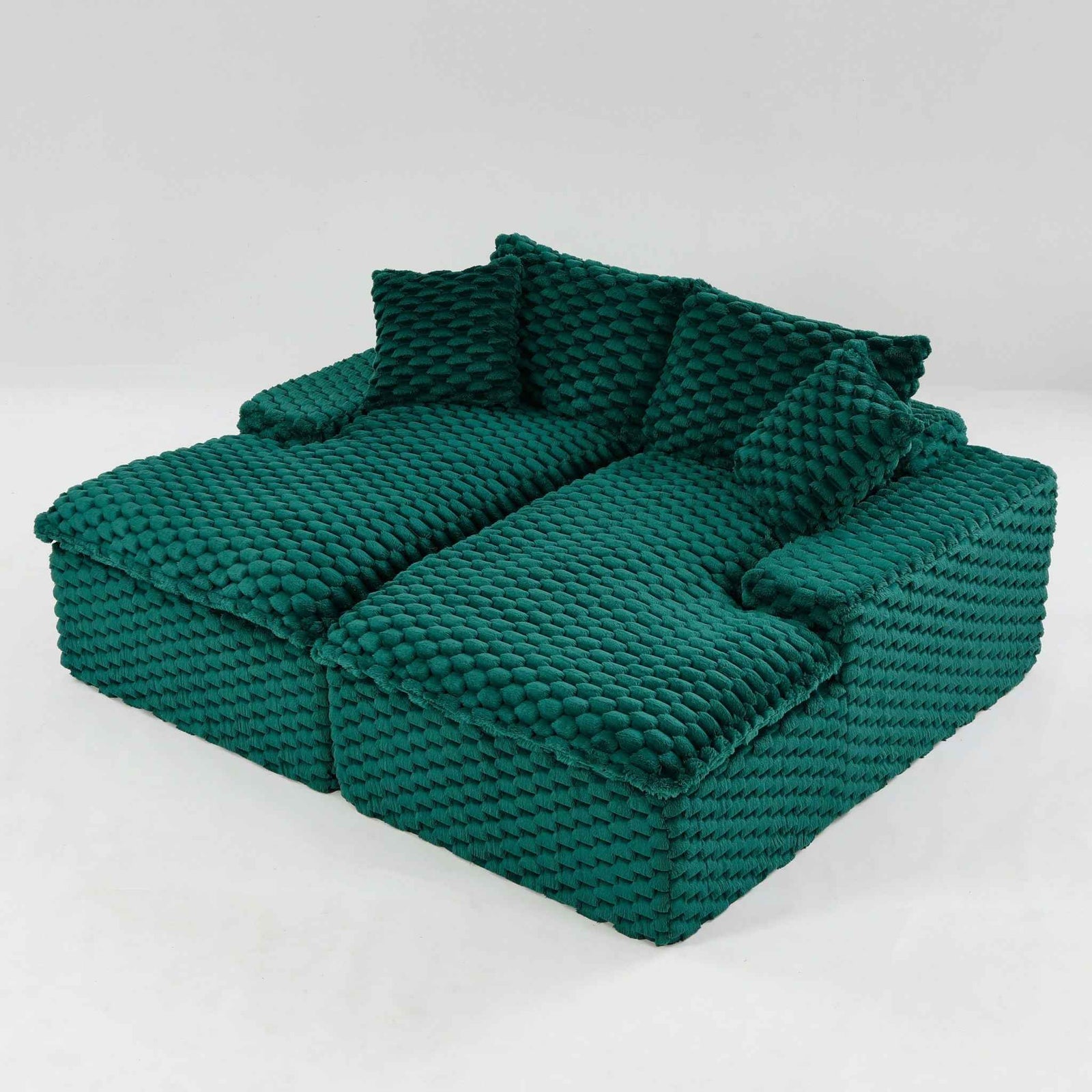 Double Chaise Lounge With Full Compressed Sponge