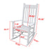 Classic Wooden Porch Rocker Chair Populus Wood Comfortable Design