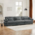 Modern Oversize Sofa With Cloud Like Comfort, Featuring Waist And Throw Pillows