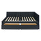 Upholstered Tufted Daybed Frame With Storage Drawers