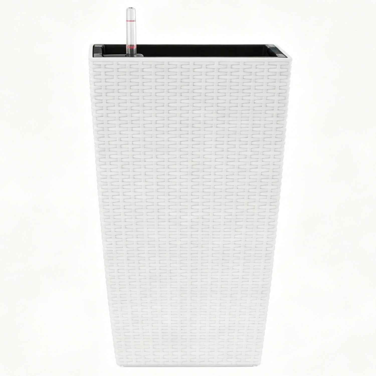 Square Large Planter With Automatic Watering System For Home And Garden (Set of 2) - White