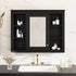 Wall Mounted Medicine Cabinet With Mirror, Storage Cabinet Featuring 6 Open Shelves And Adjustable Interior