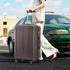 3 Piece ABS Spinner Wheel Luggage Set (Brown)